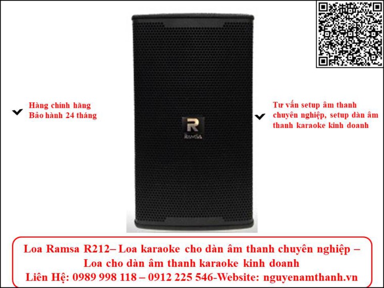 Loa Karaoke Ramsa R212 cho dàn âm thanh karaoke kinh doanh