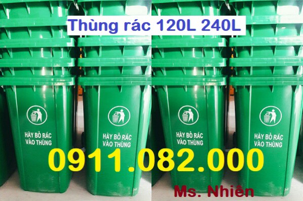 Cung cấp thùng rác số lượng lớn giá rẻ toàn quốc- Thùng rác 120L 240L 660L- lh 0911.082.000