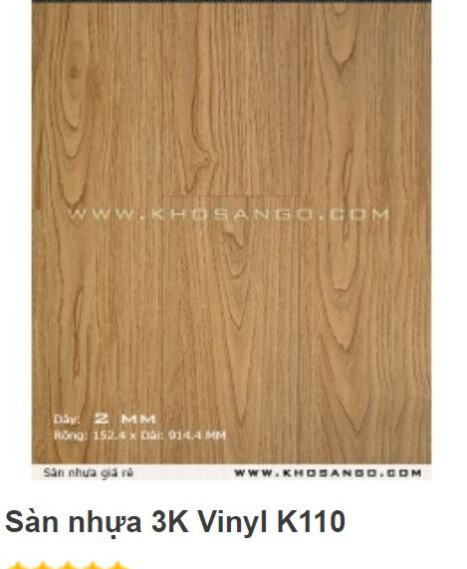 Sàn nhựa giả gỗ 3K Vinyl K110 màu walnut