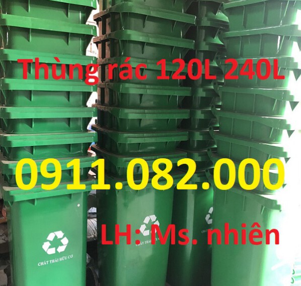 Giá rẻ thùng rác 120L 240L tại vĩnh long- Giảm giá thùng rác các loại- lh 0911082000