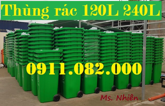 Thùng rác 120 lít màu xanh giá rẻ tại đồng tháp- lh 0911082000 Nhiên