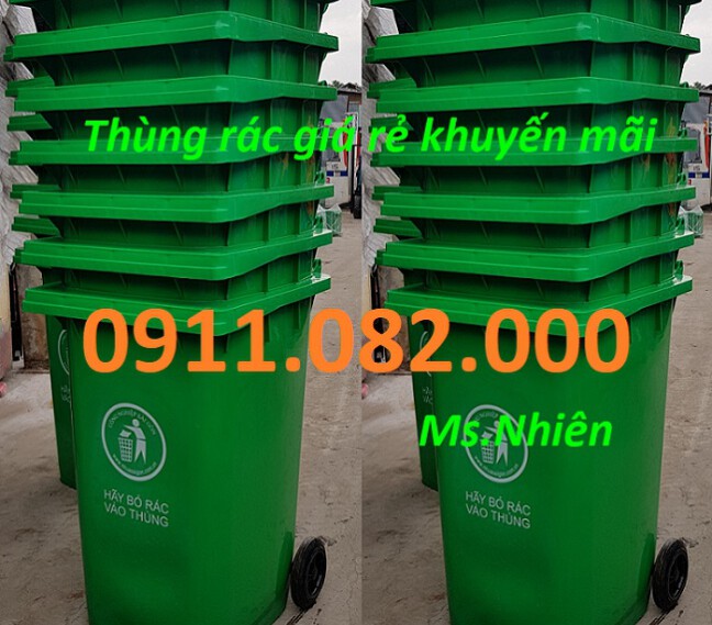 Hạ giá cuối năm thùng rác nhựa- xả kho thùng rác 120 lít 240 lít giá rẻ sóc trăng- lh 0911082000