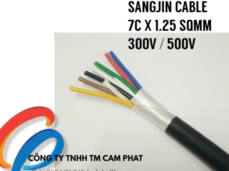 Sangjin Control Cable 7c x 0.5/0.75/1.25/1.5/2.5 không chống nhiễu