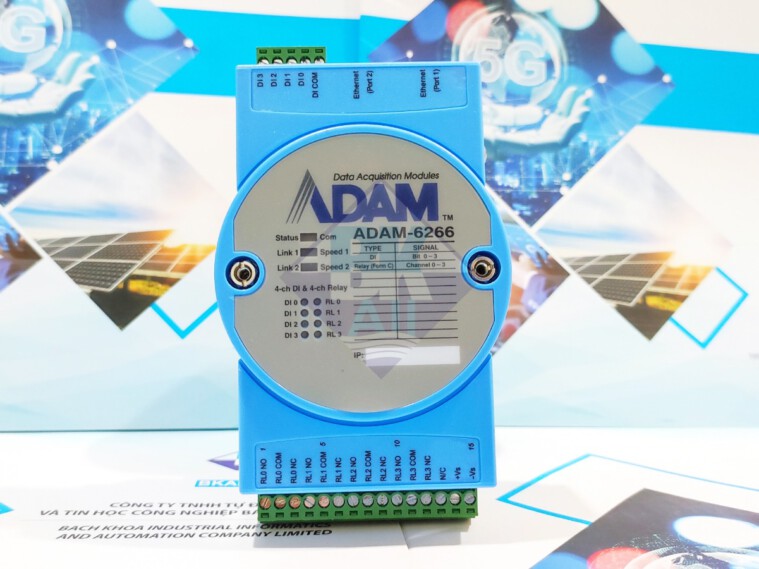 ADAM-6266 Mô đun ngõ ra số 4 kênh dạng relay, ngõ vào số 4 kênh hỗ trợ giao thức Modbus TCP