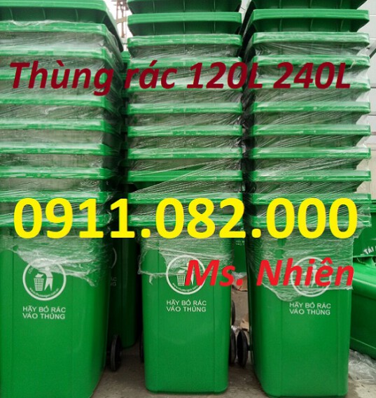 Sỉ giá rẻ số lượng thùng rác 120L 240L 660L giá rẻ tại đồng tháp, thùng rác nắp kín đủ màu- lh 0911082000