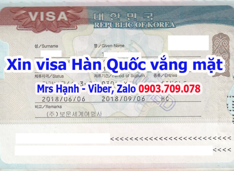 Dịch vụ làm visa Hàn Quốc vắng mặt