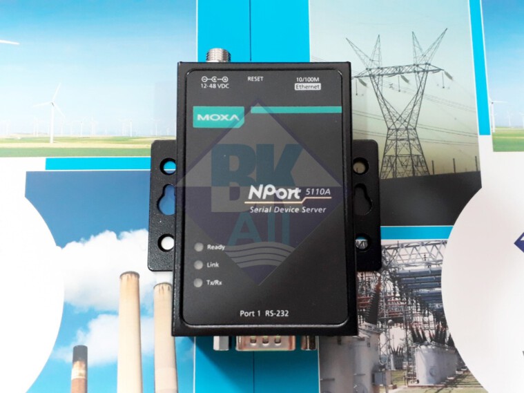 NPort 5110A  Bộ chuyển đổi tín hiệu 1 cổng từ RS232 sang Ethernet (TCP/IP) công nghiệp của hãng Moxa