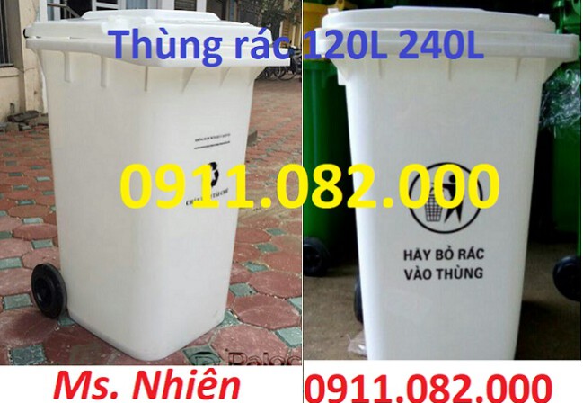 Thùng rác chất lượng giá rẻ- thùng rác môi trường, thùng rác 120L 240L giá rẻ tại long an-lh 0911082000