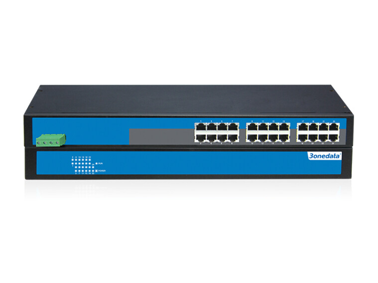 ES1024 Switch công nghiệp Layer 2 Unmanaged Ethernet với 24 cổng 100M copper của hãng 3Onedata