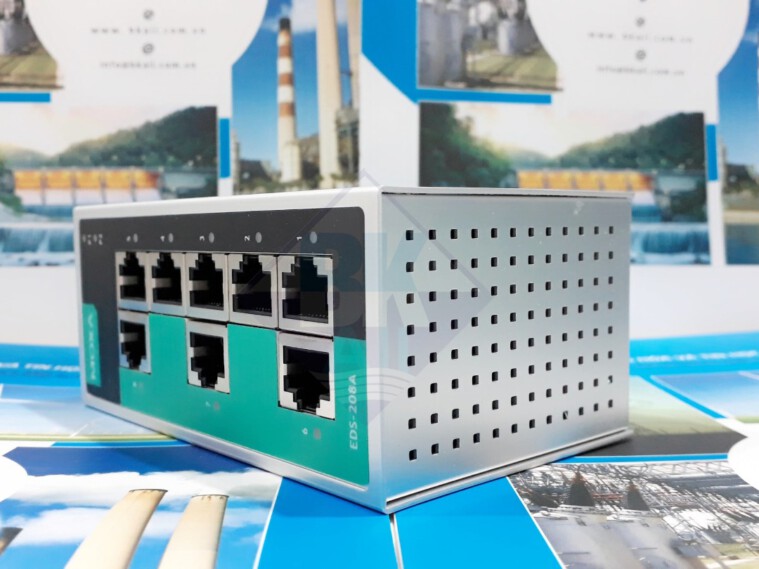 EDS-208A Switch công nghiệp 8 cổng Ethernet tốc độ 10/100Base-T(X)(RJ45 connector), 100BaseFX (multi/single-mode, SC or ST connector) của