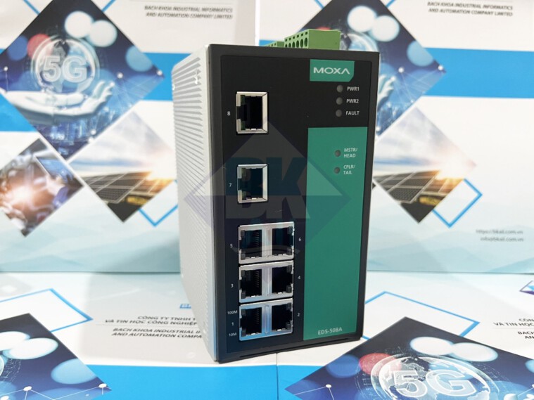 EDS-508A: Switch công nghiệp 8 cổng Ethernet hỗ trợ tốc độ 10/100BaseT(X)