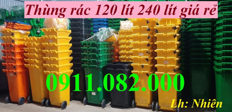 Giá rẻ thùng rác nhựa hdpe- thùng rác 120L 240L 660L giá rẻ cạnh tranh- lh 0911082000